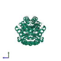 Orotidine 5'-phosphate decarboxylase in PDB entry 3m1z, assembly 1, side view.