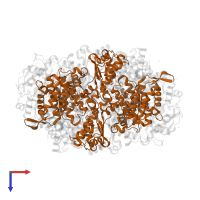 Methyl-coenzyme M reductase I subunit beta in PDB entry 3m32, assembly 1, top view.