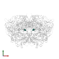 Modified residue MHS in PDB entry 3m32, assembly 1, front view.