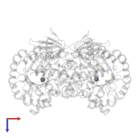 ZINC ION in PDB entry 3mdw, assembly 6, top view.