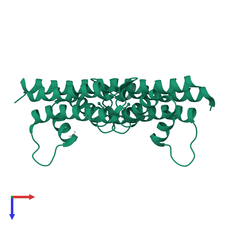 DUF5618 domain-containing protein in PDB entry 3mfn, assembly 1, top view.