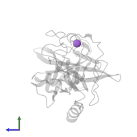 SODIUM ION in PDB entry 3mu5, assembly 1, side view.