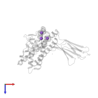 SODIUM ION in PDB entry 3mzg, assembly 1, top view.