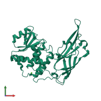 PDB entry 3n0a coloured by chain, front view.