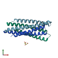 PDB entry 3n27 coloured by chain, front view.