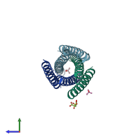 PDB entry 3n27 coloured by chain, side view.