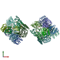 PDB entry 3n87 coloured by chain, front view.