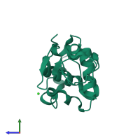 PDB entry 3n9c coloured by chain, side view.