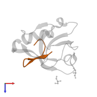 Glycoprotein in PDB entry 3nfk, assembly 1, top view.