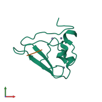 PDB entry 3nij coloured by chain, front view.