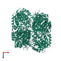 Guanidinopropionase in PDB entry 3niq, assembly 1, top view.