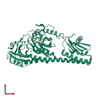 PDB entry 3nou coloured by chain, front view.