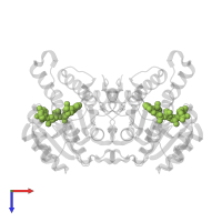 NADP NICOTINAMIDE-ADENINE-DINUCLEOTIDE PHOSPHATE in PDB entry 3o03, assembly 2, top view.