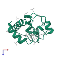 Cytochrome c in PDB entry 3o1y, assembly 3, top view.