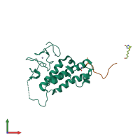 PDB entry 3o34 coloured by chain, front view.