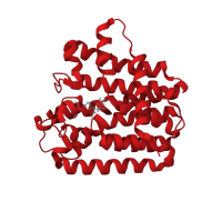 The deposited structure of PDB entry 3oab contains 2 copies of CATH domain 1.10.600.10 (Farnesyl Diphosphate Synthase) in Geranyl pyrophosphate synthase large subunit. Showing 1 copy in chain D.