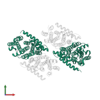 Geranyl pyrophosphate synthase large subunit in PDB entry 3oab, assembly 1, front view.