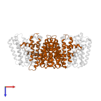 Gpp synthase small subunit in PDB entry 3oab, assembly 1, top view.