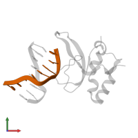 5'-D(*CP*CP*CP*AP*GP*AP*CP*G)-3' in PDB entry 3odc, assembly 1, front view.