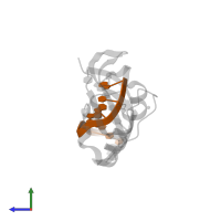 5'-D(*CP*CP*CP*AP*GP*AP*CP*G)-3' in PDB entry 3odc, assembly 1, side view.
