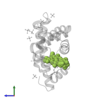 PROTOPORPHYRIN IX CONTAINING FE in PDB entry 3ogb, assembly 1, side view.