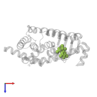 4,4'-propane-2,2-diylbis(2,6-dichlorophenol) in PDB entry 3osi, assembly 1, top view.