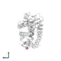 hexyl beta-D-glucopyranoside in PDB entry 3peq, assembly 2, side view.