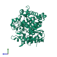 Beta-glucosidase 12 in PDB entry 3ptk, assembly 1, side view.