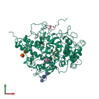 PDB entry 3py4 coloured by chain, front view.