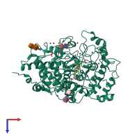 PDB entry 3py4 coloured by chain, top view.
