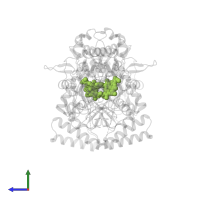 PROTOPORPHYRIN IX CONTAINING FE in PDB entry 3q9a, assembly 1, side view.