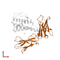 Cytokine receptor common subunit gamma in PDB entry 3qb7, assembly 1, front view.