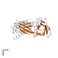 Cytokine receptor common subunit gamma in PDB entry 3qb7, assembly 1, top view.