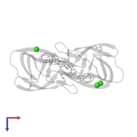 CHLORIDE ION in PDB entry 3qbf, assembly 1, top view.