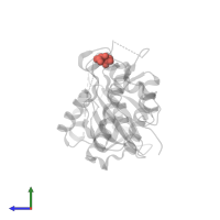 Modified residue TPO in PDB entry 3qd2, assembly 1, side view.