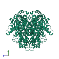 Glucose-6-phosphate isomerase in PDB entry 3qki, assembly 1, side view.