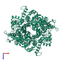 Glucose-6-phosphate isomerase in PDB entry 3qki, assembly 1, top view.