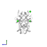 CHLORIDE ION in PDB entry 3qro, assembly 1, side view.