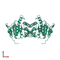 Isopentenyl phosphate kinase in PDB entry 3qun, assembly 1, front view.