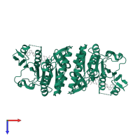 Isopentenyl phosphate kinase in PDB entry 3qun, assembly 1, top view.