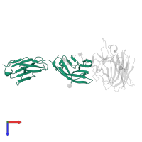 Carcinoembryonic antigen-related cell adhesion molecule 1 in PDB entry 3r4d, assembly 1, top view.