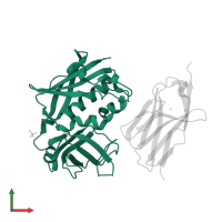 Enterotoxin type B in PDB entry 3r8b, assembly 1, front view.