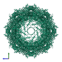 Chaperonin in PDB entry 3rus, assembly 1, side view.