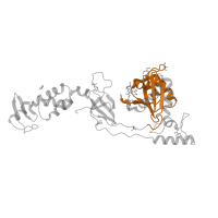 The deposited structure of PDB entry 3s3n contains 2 copies of Pfam domain PF00665 (Integrase core domain) in Integrase. Showing 1 copy in chain A.