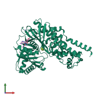 PDB entry 3s41 coloured by chain, front view.