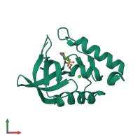 PDB entry 3s9w coloured by chain, front view.