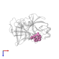 D-phenylalanyl-N-[(2S,3S)-6-{[amino(iminio)methyl]amino}-1-chloro-2-hydroxyhexan-3-yl]-L-prolinamide in PDB entry 3sbk, assembly 1, top view.