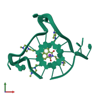 Monomeric assembly 1 of PDB entry 3sc8 coloured by chemically distinct molecules, front view.