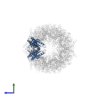 Proteasome subunit beta type-4 in PDB entry 3sdk, assembly 1, side view.