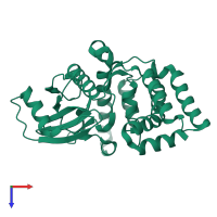 PDB entry 3sgc coloured by chain, top view.